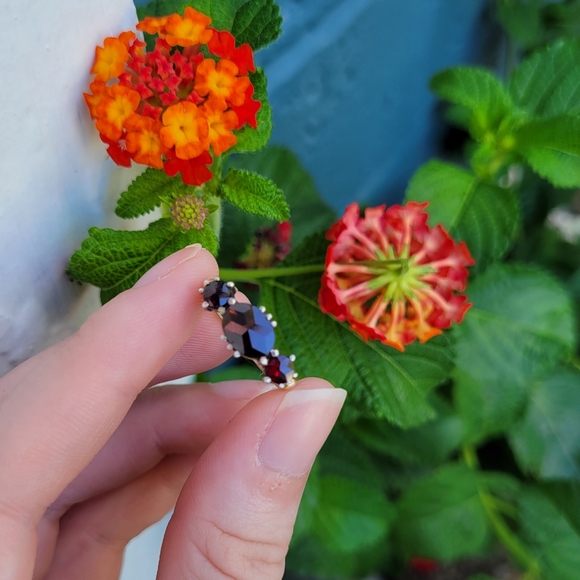 Antique Bohemian Garnet Ring✨️ - Picture 3 of 8